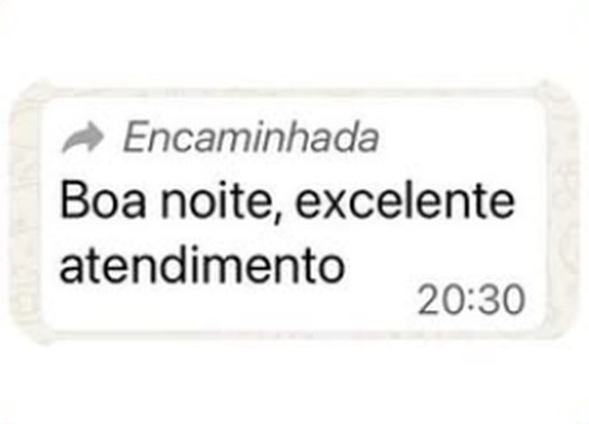 Depoimento de paciente: Boa noite, excelente atendimento.